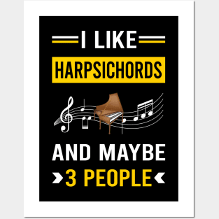 3 People Harpsichord Harpsichordist Posters and Art